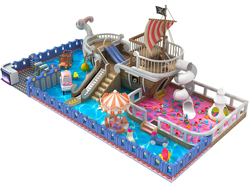 New Design Pirate Ship Theme Commercial Soft Indoor Play Area