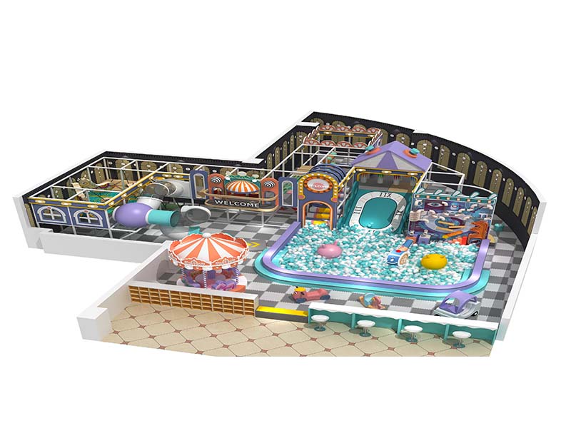 Children Indoor Soft Amusement Equipment Play Loft With Slide
